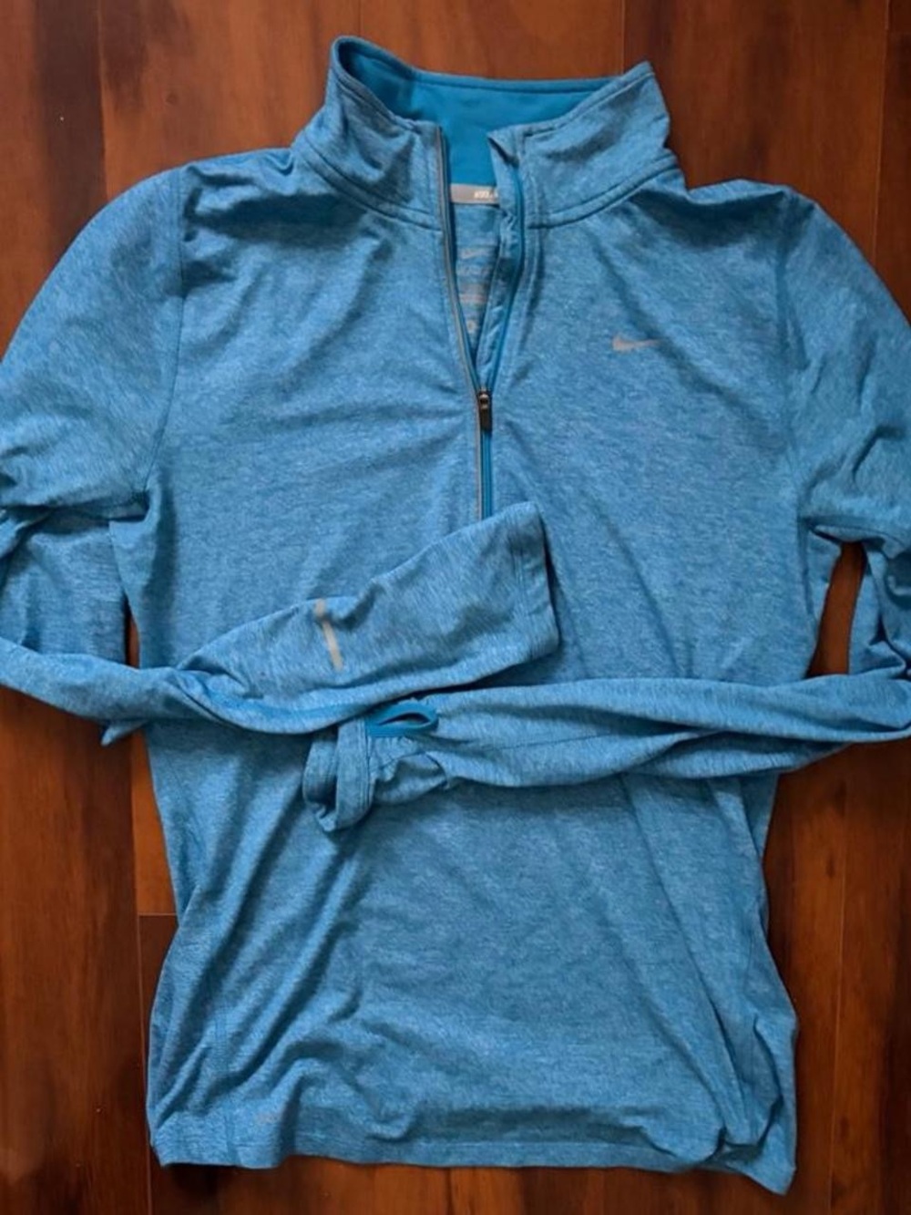Nike Women’s Blue Heather Half-Zip Long Sleeve Pullover
